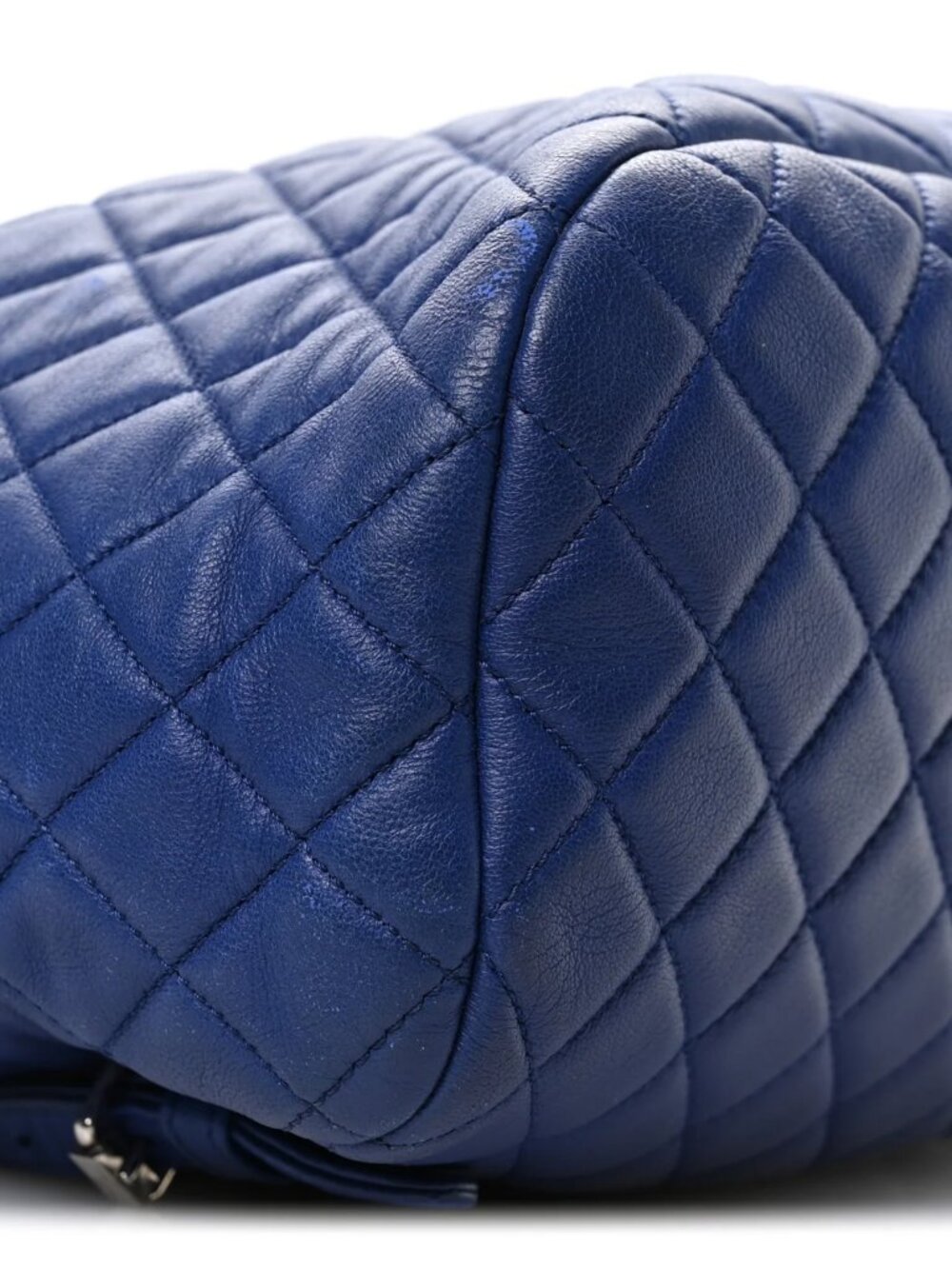 Chanel Lambskin Quilted Large Urban Spirit Backpack Blue Shoulder Bag Sling - Picture 10 of 10